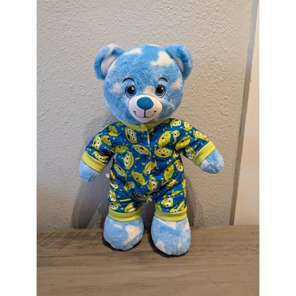 Build A Bear Blue Cloud Bear Plush Toy Story 4 Alien Pajamas Outfit Disney BAB